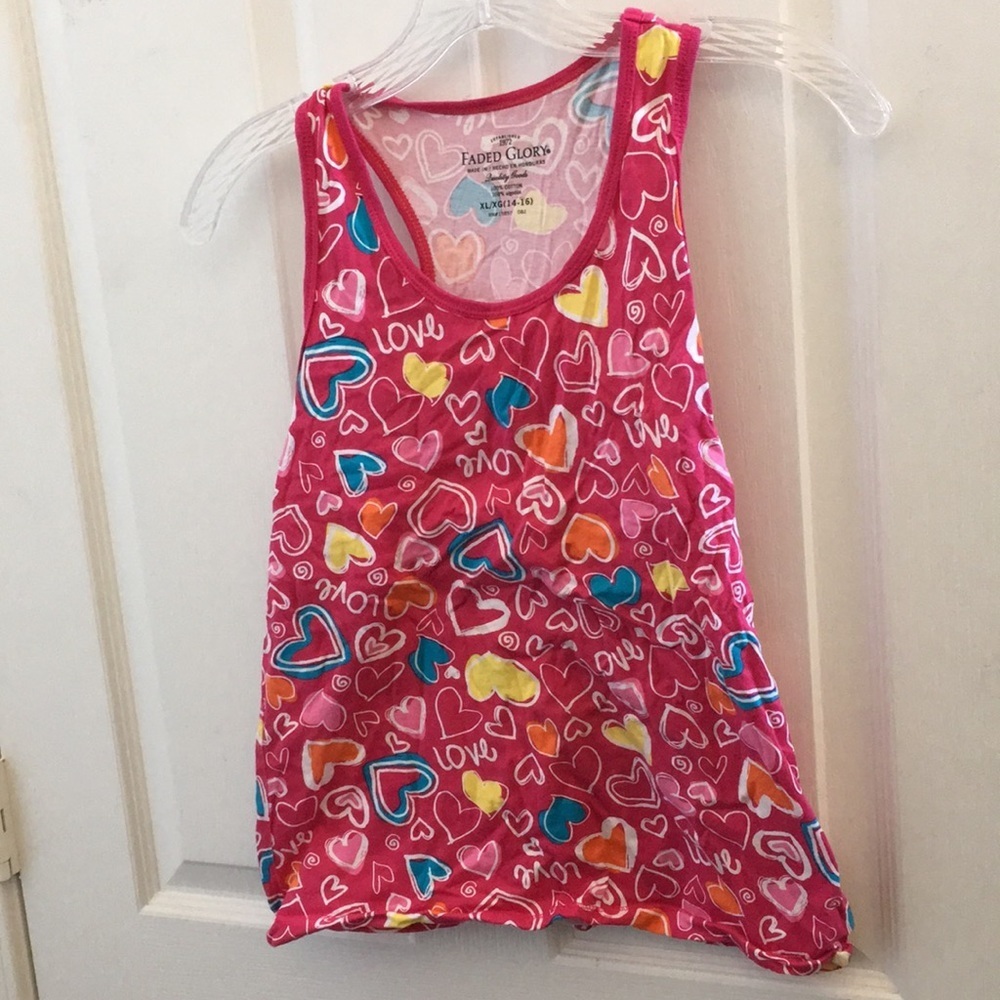 GIRLS faded glory tank xl